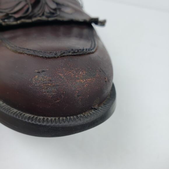 Florsheim Comfortech Mens Size 10 Red Brown Slip On Dress Tassel Loafer Shoes main image 8